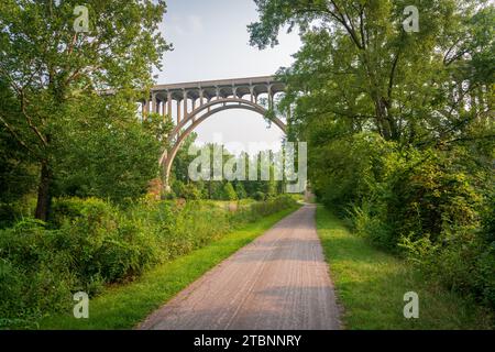 Brecksville-Northfield High Level Bridge presso il Cuyahoga Valley National Park a Ohiol Park, Ohio, USA Foto Stock