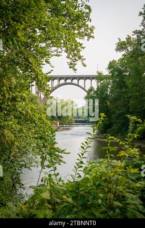 Brecksville-Northfield High Level Bridge presso il Cuyahoga Valley National Park a Ohiol Park, Ohio, USA Foto Stock