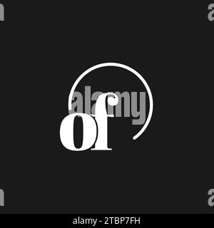 DI iniziali del logo monogramma con linee circolari, design minimalista e pulito del logo, grafica vettoriale semplice ma di classe Illustrazione Vettoriale