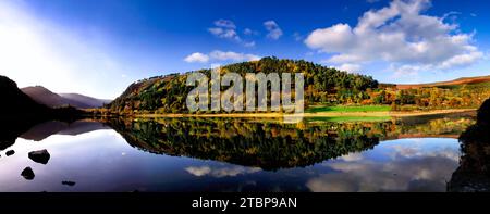 Autunno a Glendaough, Lower Lake, contea di Wicklow, Irlanda Foto Stock