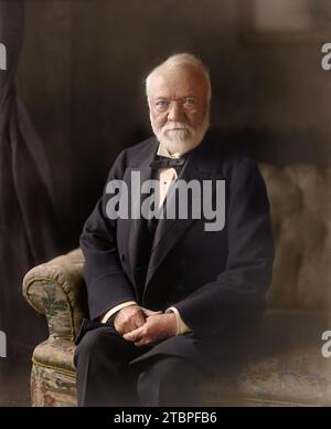 Andrew Carnegie. Fotografia creata tra il 1905 e il 45. Fotografo: Harris & Ewing. Foto Stock