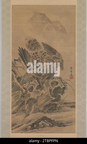 Eagle Pursuit Rabbit 1914 di Kawanabe Kyosai Foto Stock