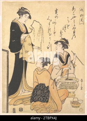 The Willow Shell (Yanagi-kai), da un set senza titolo di stampe di bellezza sul tema delle conchiglie 1914 di Chobunsai Eishi Foto Stock