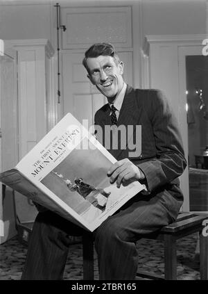 Ritratto Sir Edmund Hillary, Australia, luglio 1953 Foto Stock