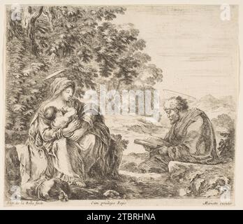 Riposa sulla fuga in Egitto 1917 di Stefano della bella Foto Stock