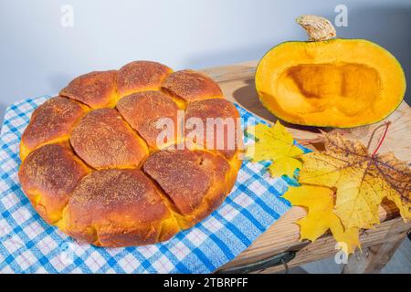 In casa pane di zucca Foto Stock