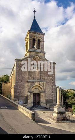 Chiesa di San Géniès a Montady. Foto Stock