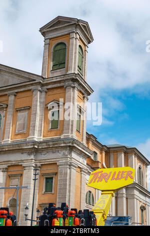 Chiesa e trambusto a Karlskrona, Svezia Foto Stock