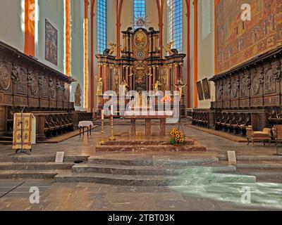 Basilica di San Salvator a Prüm, Eifel, Renania-Palatinato, Germania Foto Stock