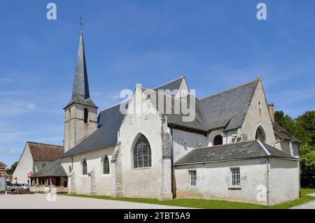 Chiesa di Saint-Etienne, Cheverny, dipartimento Loir-et-Cher, regione Centre-Val de Loire, Francia Foto Stock