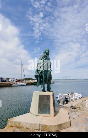Statua di Pierre Bouguer, matematico francese, geodesta e astronomo, le Croisic, Loire-Atlantique, Pays de la Loire, Bretagna, Francia Foto Stock
