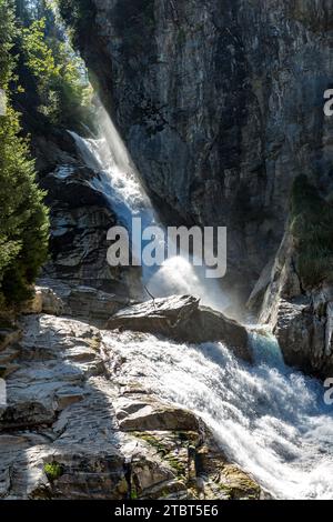 Cascata di Gastein, 340 m, Gasteiner Ache, Bad Gastein, valle di Gastein, parco nazionale degli alti Tauri, Austria, Europa Foto Stock