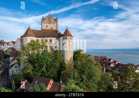 Castello di Meersburg sul lago di Costanza, Baden-Württemberg, Germania, Europa Foto Stock