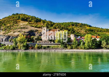 Austria, bassa Austria, Wachau, Weißenkirchen in der Wachau, chiesa fortificata di San Michael Foto Stock