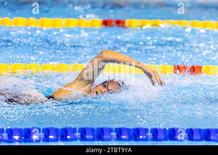 Otopeni, Romania. 8 dicembre 2023. Quadarella Simona durante i Campionati europei di womenÂ&#x80;&#x99;1500m Freestyle al LEN Short Course 2023 l'8 dicembre 2023 a Otopeni, Romania credito: Independent Photo Agency/Alamy Live News Foto Stock