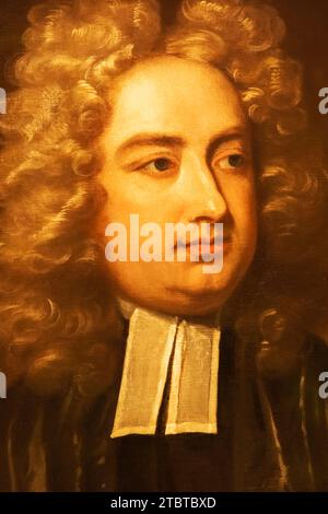 Inghilterra, Londra, Ritratto di Jonathan Swift (1667-1745) dello studio di Charles Jervas basato su un ritratto del 1709 Foto Stock