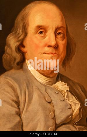 Ritratto di Benjamin Franklin (1706-90) di Unknown Artist datato intorno al 1778 Foto Stock