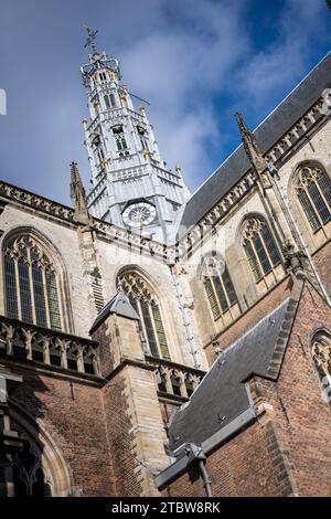 De Grote di St Bavokerk te Haarlem, la storica chiesa nella piazza principale Foto Stock