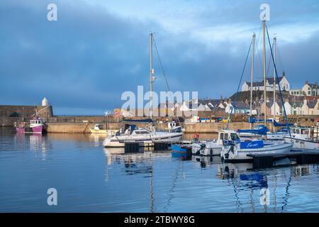 Findochty a novembre. Moray, Scozia. Foto Stock