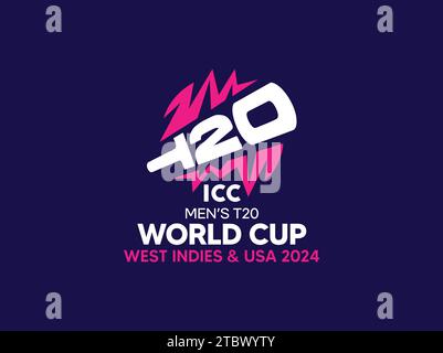 Logo della Coppa del mondo T20 maschile ICC 2024 Illustrazione Vettoriale