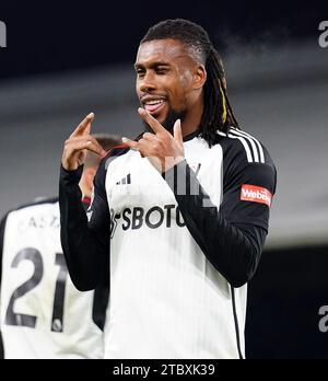 Foto del file datata 06-12-2023 di Alex Iwobi del Fulham, che sta mirando alle vittorie back-to-back della Premier League mentre il Fulham tenta di ottenere la meglio dai rivali del West Ham. Data di emissione: Sabato 9 dicembre 2023. Foto Stock