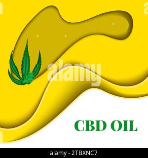 Olio CBD, illustrazione concettuale Foto Stock