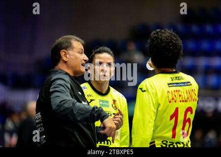 Frederikshavn, Danimarca. 8 dicembre 2023. Darly Zoqbi (48) è stato visto durante la partita IHF World Handball Championship 2023 tra Repubblica Ceca e Spagna all'Arena Nord di Frederikshavn. (Foto: Gonzales Photo/Alamy Live News Foto Stock