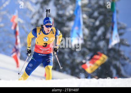 Hochfilzen, Austria. 6 luglio 2021. © Pierre Teyssot/MAXPPP ; 9 dicembre 2023; Hochfilzen, Tirolo, Austria; 2023 BMW IBU World Cup Biathlon, giorno 2; Sebastian Samuelsson (SWE) credito: MAXPPP/Alamy Live News Foto Stock