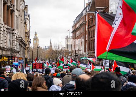 Londra, Regno Unito. 9 dicembre 2023. Protesta pro-palestinese. Crediti: Sinai Noor/Alamy Live News Foto Stock