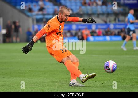 Moore Park, Australia. 9 dicembre 2023. Filip Kurto del MacArthur FC è visto in azione durante la partita della stagione A-League 2023/24 del settimo round tra Sydney FC e MacArthur FC tenutasi all'Allianz Stadium. Punteggio finale MacArthur FC 2:0 Sydney FC. Credito: SOPA Images Limited/Alamy Live News Foto Stock