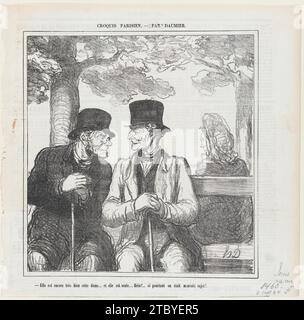 Non male, non male per niente la signora laggiù... Mi chiedo se sia sola... What rakes We Are!, from 'Parisian Sketches', pubblicato su le Charivari, 8 settembre 1864 1962 da Honore Daumier Foto Stock