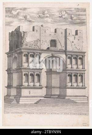 Tempio di Giano, da 'Speculum Romanae Magnificentiae' 1941 di Anonimo Foto Stock