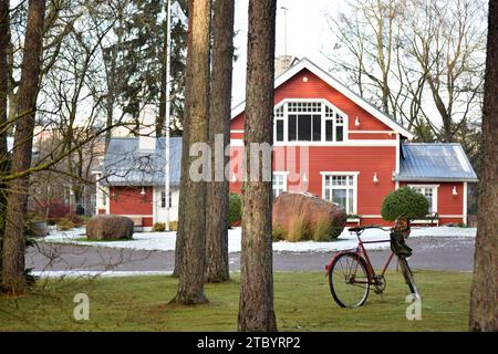 Villa nella campagna di Tallinn durante il Winterr Foto Stock