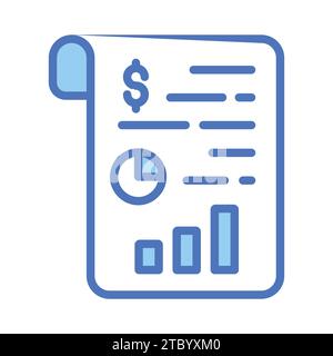 Guarda questa splendida icona del report aziendale, il vettore delle statistiche in stile piatto. Illustrazione Vettoriale