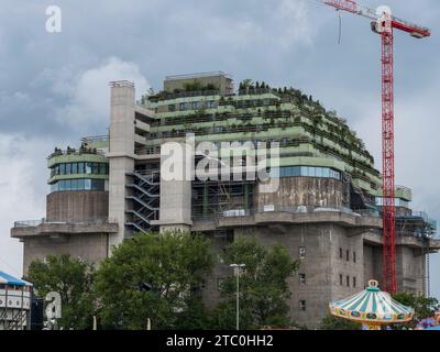 Il Bunker Feldstraße (Flakturm IV) ad Amburgo, Germania. Foto Stock