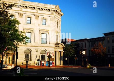 Un edificio storico sorge nel centro di Gettysburg, Pennsylvania Foto Stock