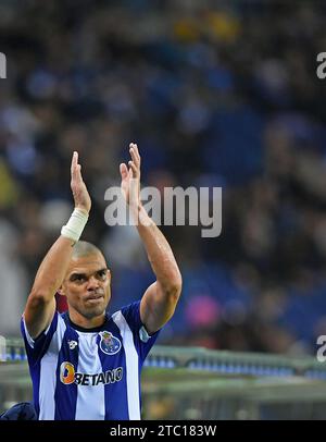 9 dicembre 2023: Estadio do Gragao, Porto, Portogallo ; Portogallo calcio League FC Porto contro Casa Pia: Pepe di Porto festeggia il gol della sua squadra Foto Stock