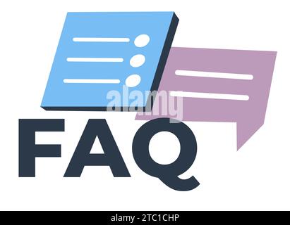 FAQ icona domande frequenti per il sito Web Illustrazione Vettoriale