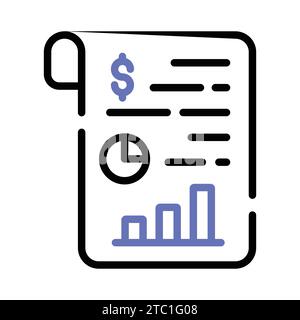Guarda questa splendida icona del report aziendale, il vettore delle statistiche in stile piatto. Illustrazione Vettoriale