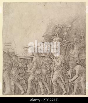 Trionfo di Cesare: Soldati che portano Trofei 1947 di Andrea Mantegna Foto Stock