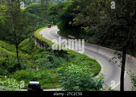 Un bellissimo paesaggio che si trova nella regione montuosa dello Sri Lanka Foto Stock