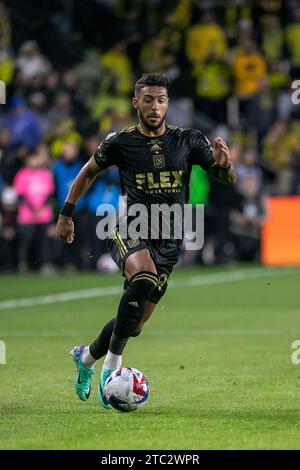Columbus, Ohio, USA. 9 dicembre 2023. LAFC, attaccante Dénis Bouanga (99). Il Columbus Crew vince la sua terza MLS Cup, sconfiggendo i campioni in carica LAFC per 2-1. (Kindell Buchanan/Alamy Live News) Foto Stock