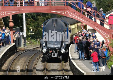 Sir Herbert Nigel Gresley CBE era un ingegnere ferroviario britannico. Era uno dei più famosi ingegneri di locomotive a vapore della Gran Bretagna, Foto Stock