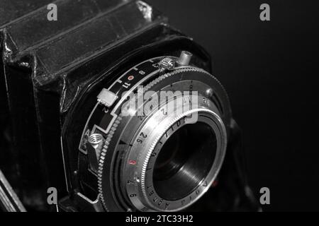 Fotocamera a rullo Agfa record vintage di formato medio. Foto Stock