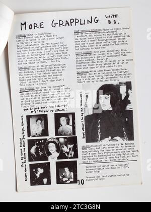 Recensioni dei record di Danny Baker in 1970s SNIFFIN' GLUE Punk Rock Fanzine Magazine Foto Stock