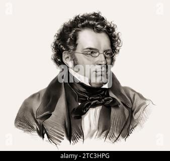 Franz Peter Schubert, 1797 – 1828, compositore austriaco Foto Stock