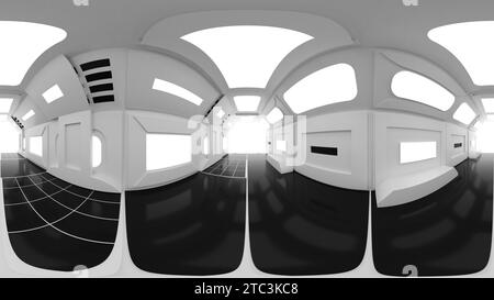 rendering 3d. Futuristico HDRI panoramico Foto Stock