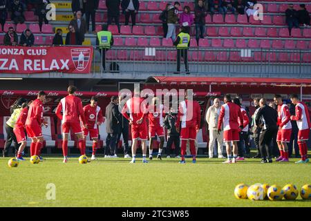 Monza, Italia. 10 dicembre 2023. Squadra dell'AC Monza, durante AC Monza vs Genoa CFC - serie A, allo Stadio U-Power. Crediti: Alessio Morgese/Alessio Morgese/Emage/Alamy live news Foto Stock