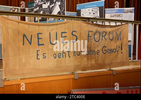 Museo e memoriale della Stasi nell'angolo rotondo di Lipsia, Sassonia Foto Stock