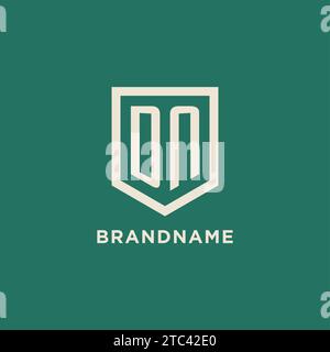 Logo iniziale DN monogramma schermatura grafica vettoriale design forma geometrica Illustrazione Vettoriale